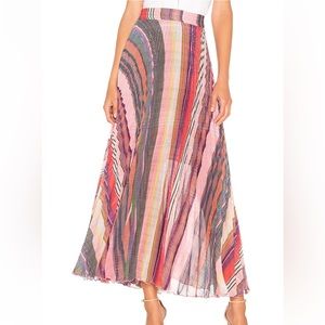 Birgitte Herskind Multi Stripe Pleated Skirt